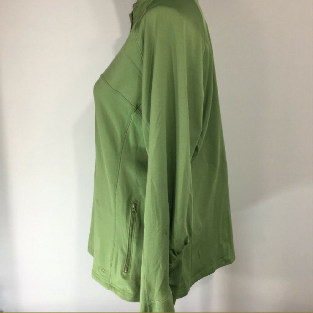 Champion Green Zip Front Long Sleeve Jacket Sz XL - Picture 2 of 7